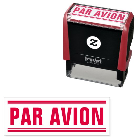 OFFICE PAR AVION MAIL BRIEFMARKE PERMASTEMPEL (Beispiel)