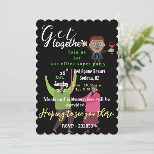 Office-Party Einladung (Stehend Vorderseite)