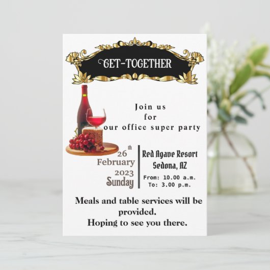 Office-Party Einladung (Stehend Vorderseite)