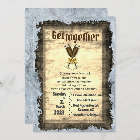 Office-Party Einladung (Vorne/Hinten)