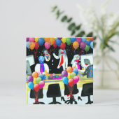 Office-Party Feiertagskarte (Stehend Vorderseite)