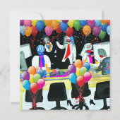 Office-Party Feiertagskarte (Vorderseite)