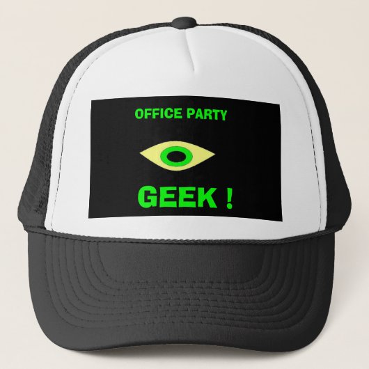 OFFICE PARTY, GEEK ! TRUCKERKAPPE (Vorderseite)