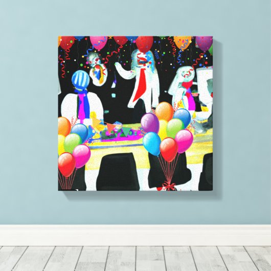 Office-Party Leinwanddruck (Insitu (Holzboden))