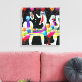 Office-Party Leinwanddruck (Insitu (Wohnzimmer))