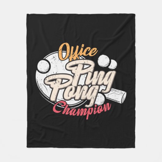 Office Ping Pong Champion Fleecedecke (Vorderseite)