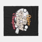 Office Ping Pong Champion Fleecedecke (Vorderseite (Horizontal))