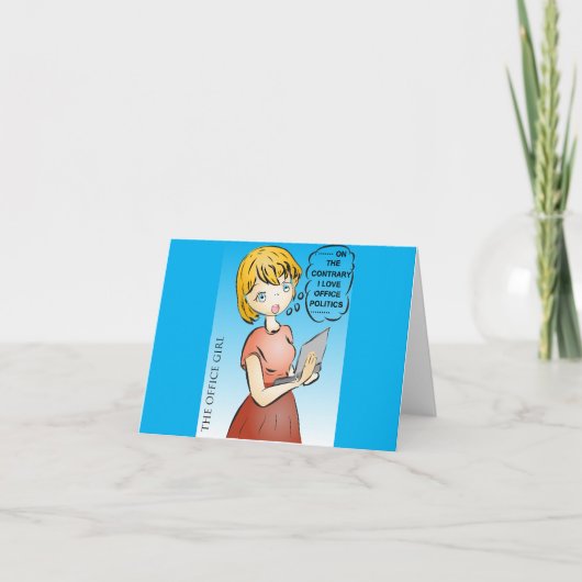 Office Policies Cartoon Card Dankeskarte (Vorderseite)