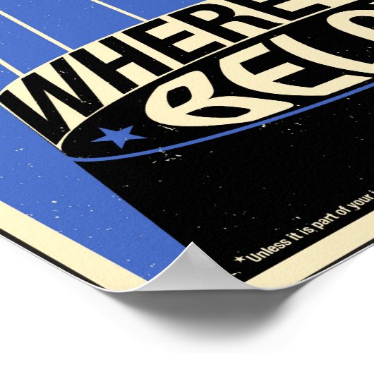 Office Propaganda: Social Network (blau) Poster (Ecke)