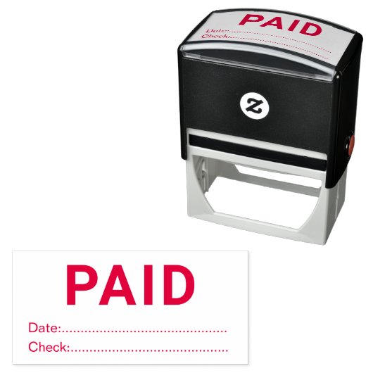 Office Ready Paid With Date And Check Permastempel (Beispiel)
