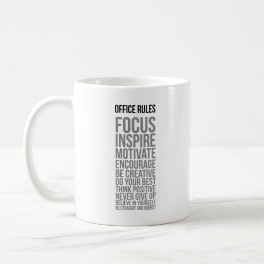 Office-Regeln Kaffeetasse (Links)