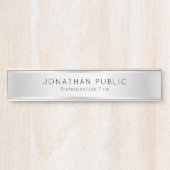 Office, School Elegante Custom Template Imitats Si Türschild (Vorderseite )