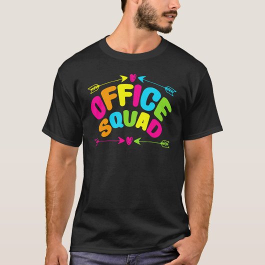 Office Squad Matching Working Staffs Administratio T-Shirt (Vorderseite)