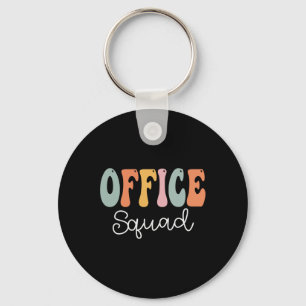 Office Squad Retro Groovy Vintag Happy First Day Schlüsselanhänger