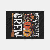 Office Staff Boo Crew Funny Halloween Matching Cos Fleecedecke (Vorderseite (Horizontal))