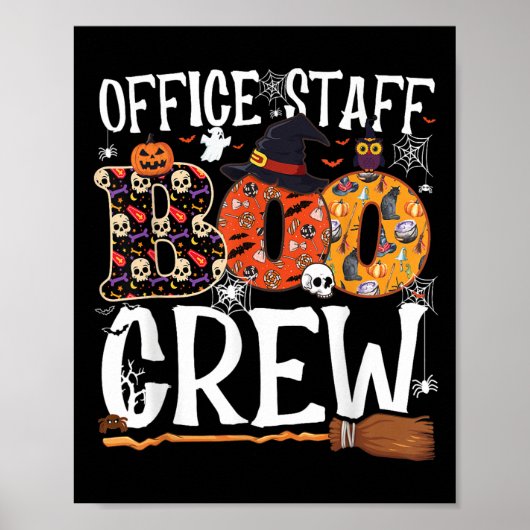 Office Staff Boo Crew Funny Halloween Matching Cos Poster (Vorne)