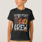 Office Staff Boo Crew Funny Halloween Matching Cos T-Shirt (Vorderseite)