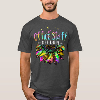 Office Staff Off Duty Sunflower Tie Dye Vacation s T-Shirt