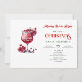 Office style printable festive cocktails party einladung (Vorderseite)