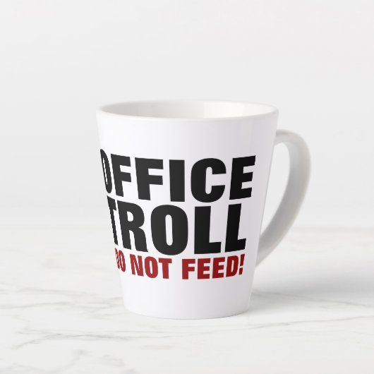 Office Troll Füttre nicht! Internet Troll Cartoon Milchtasse (Rechte Ecke)