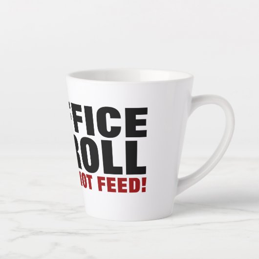 Office Troll Füttre nicht! Internet Troll Cartoon Milchtasse (Rechts)