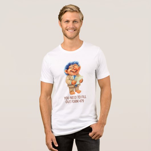 Office Troll Manager Sarcasm Teamleiter Satire Tri-Blend Shirt (Vorderseite voll)