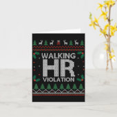 Office Ugly Christmas Funny Walking Hr Violation W Karte (Gelbe Blume)