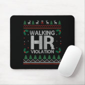 Office Ugly Christmas Funny Walking Hr Violation W Mousepad (Mit Mouse)
