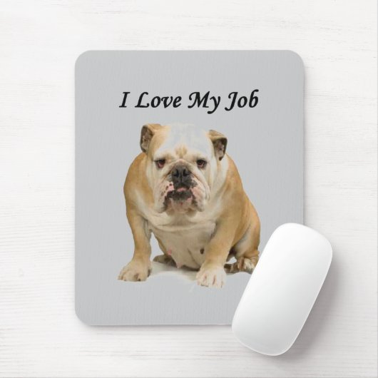 Office Witz Grumpy BullDog sarkastische Liebe Mein Mousepad (Mit Mouse)