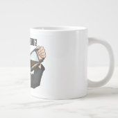 Office Woman Chugging Coffee From Pot Humor Jumbo-Tasse (Rechts)