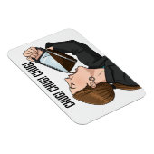 Office Woman Chugging Coffee From Pot Humor Magnet (Rechte Seite)