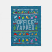 Office Yapper Ugly Sweater Christmas Fleecedecke (Vorderseite)