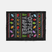 Office Yapper Ugly Sweater Christmas Fleecedecke (Vorderseite (Horizontal))