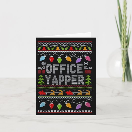 Office Yapper Ugly Sweater Christmas  Karte (Vorderseite)