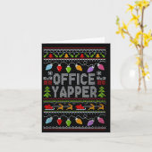 Office Yapper Ugly Sweater Christmas  Karte (Gelbe Blume)