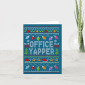 Office Yapper Ugly Sweater Christmas  Karte (Vorderseite)