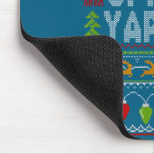Office Yapper Ugly Sweater Christmas Mousepad (Ecke)
