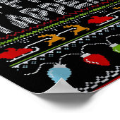 Office Yapper Ugly Sweater Christmas Poster (Ecke)