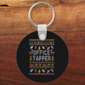 Office Yapper Ugly Sweater Christmas  Schlüsselanhänger (Vorderseite)