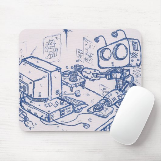 Officebot Mousemat Mousepad (Mit Mouse)