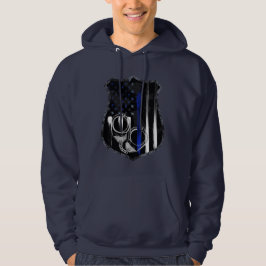 Officer Blue Line Handcuff Abzeichen Hoodie