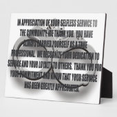 OFFICER RETIREMENT PLAQUE FOTOPLATTE (Seite)