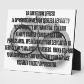 OFFICER RETIREMENT PLAQUE FOTOPLATTE (Seite)