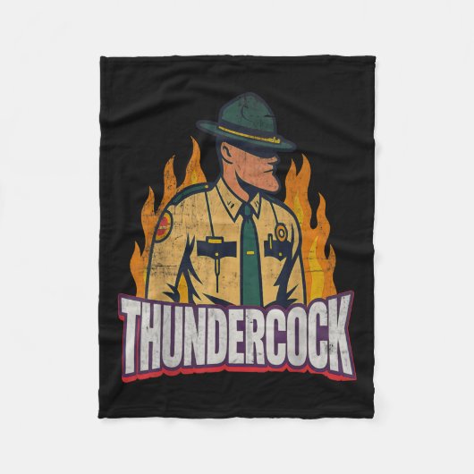 Officer Sergeant Cius Thunder Bodycam Funny Meme Fleecedecke (Vorderseite)