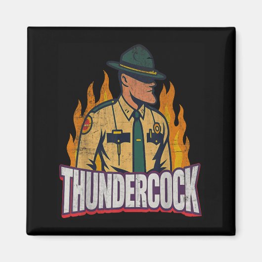 Officer Sergeant Cius Thunder Bodycam Funny Meme  Magnet (Vorne)