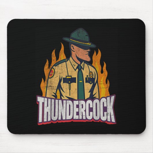 Officer Sergeant Cius Thunder Bodycam Funny Meme Mousepad (Vorne)
