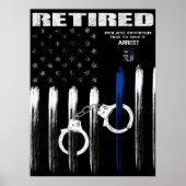 Officer Thin Blue Line Remüde Poster (Vorne)