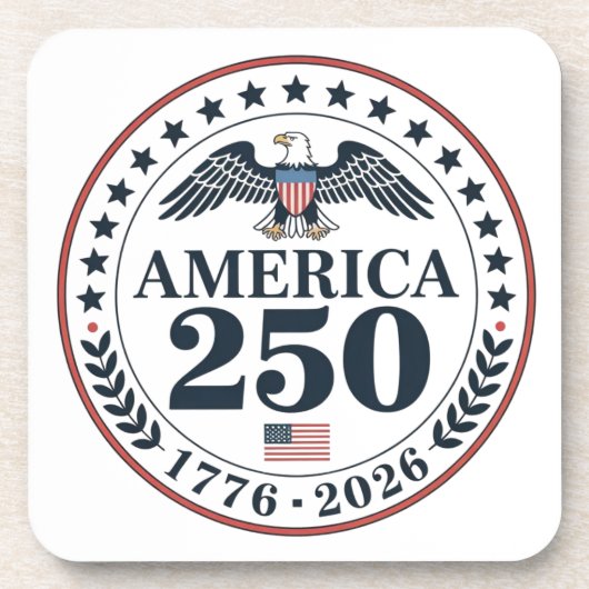 Official America 250th Anniversary Commemorative Getränkeuntersetzer (Vorderseite)