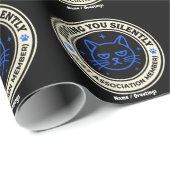 Official Cat Association Member Judging You Silen Geschenkpapier (Rolleneckpunkt)