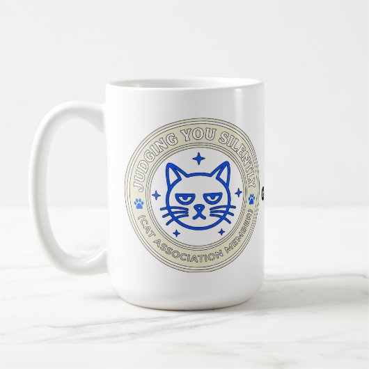 Official Cat Association Member Judging You Silen Kaffeetasse (Links)